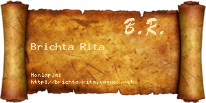 Brichta Rita névjegykártya